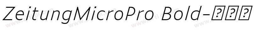 ZeitungMicroPro Bold字体转换